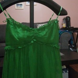 Emerald Green Silk Dress